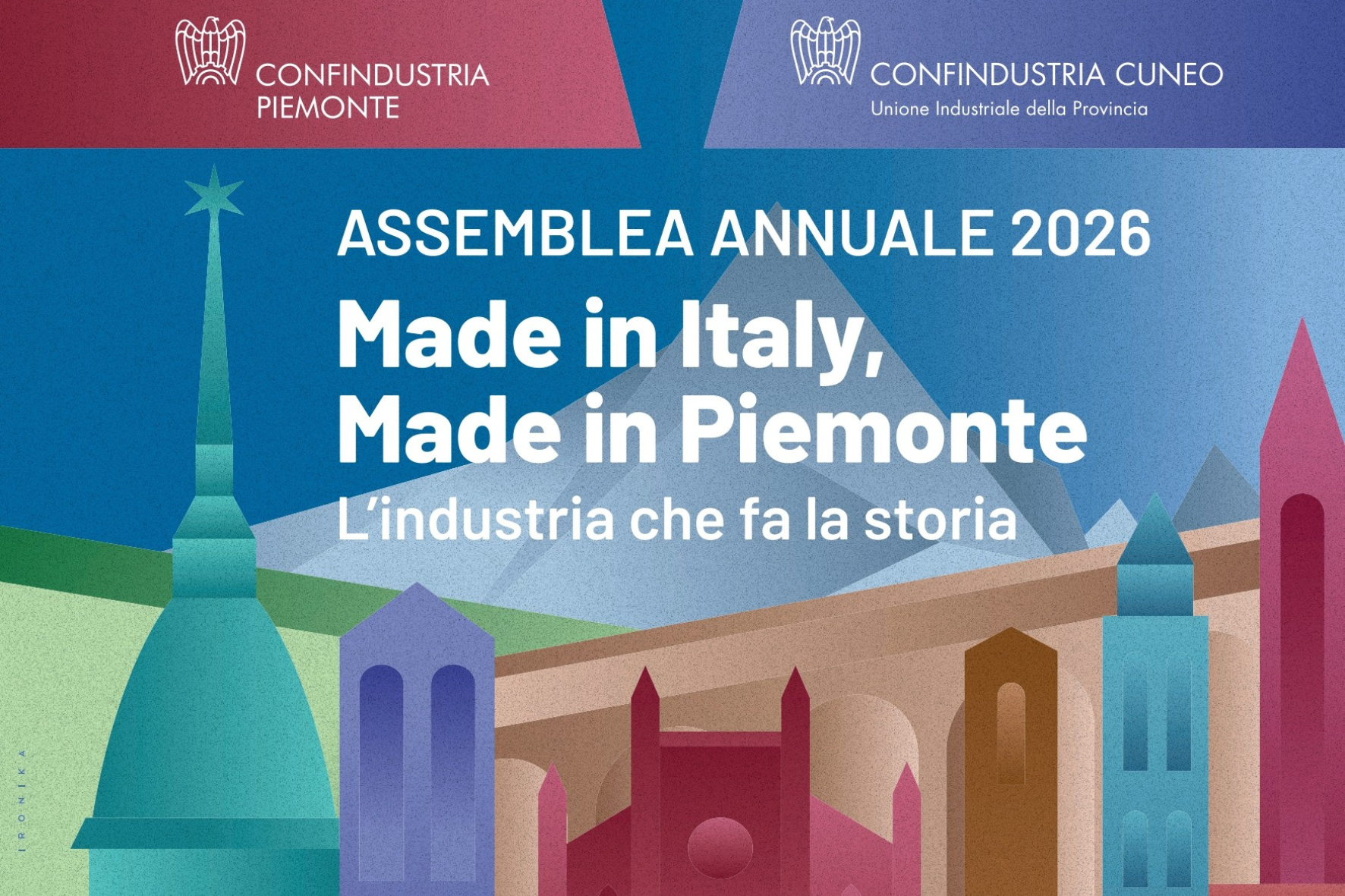 Ironika firma l'Assemblea Confindustria Piemonte e Cuneo 2026 Ironika Assemblea Confindustria Cuneo 2026